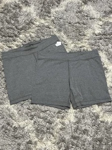 Athletic Works Womens Bike Shorts Active Core Dri Works 2 Pack Grey Size XL - Picture 1 of 5