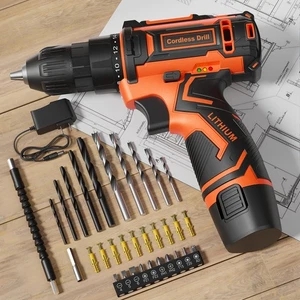 Cordless Drill Set,12V Power Drill Driver 3/8" Keyless Chuck with 42 Acessori... - Picture 1 of 9