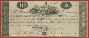 HERSTELLERAUSTAUSCHGESELLSCHAFT, BRISTOL CT. 20. 9. 1814 $ 10 XF (CT-65-G10) - Bild 1 von 2