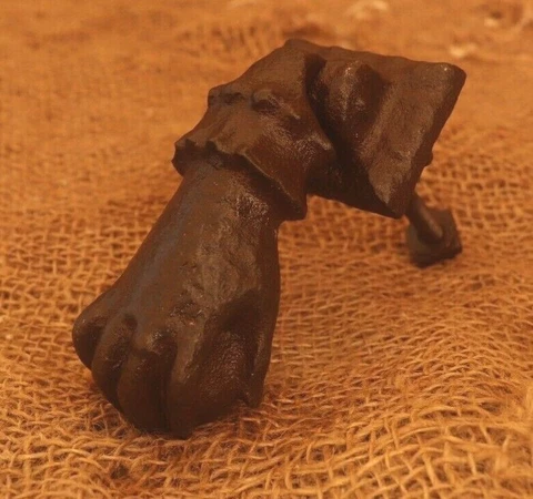 Antique Cast Iron Hand Door Knocker Woman's Hand Holding Ball Egyptian Knocker Cover