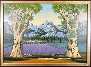 Gyorgy STEFULA 1913-1999 "Campo di lavanda" da collezione! - Foto 1 di 12