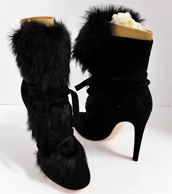 Nuevo Gianvito Rossi Moritz Negro Gamuza y Piel Botines Italia 37 Foto 1 de 4