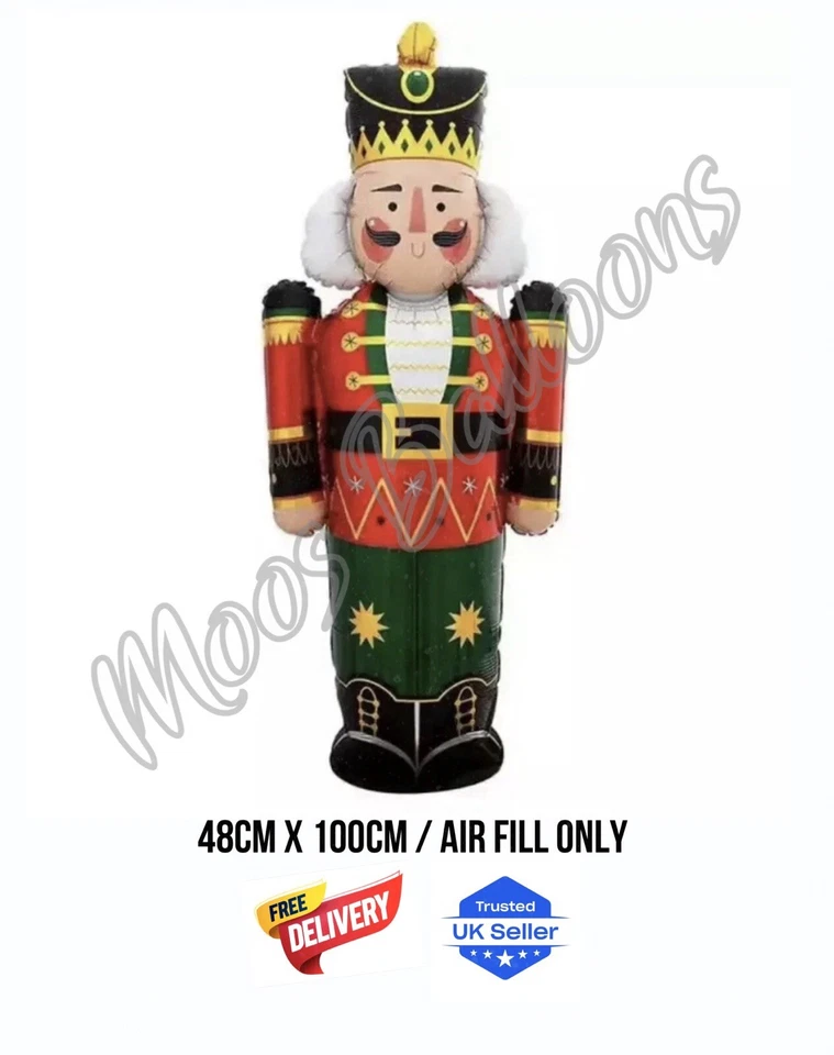 Nutcracker Christmas Foil Balloon Air Fill Christmas Party Decoration UK Seller - Image 1 of 1