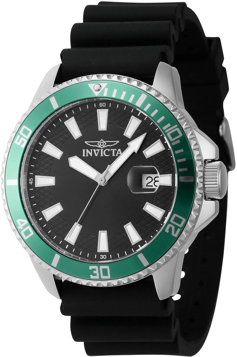 Invicta Pro Diver 37404: Orologio Uomo Quarzo 44mm Acciaio Quadrante Nero - Subacqueo 20 ATM