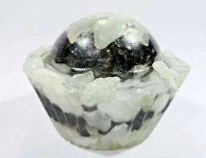 PALE GREEN JADE ORGANITE CUPCAKE POSITIVE ORGONE ENERGY AUSTRALIAN MADE - Bild 1 von 8