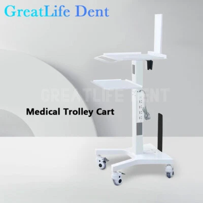US Stock Dental Scanner Cart Intraoral Scanner Trolley With Bracket Tray Holder - Image 1 of 4