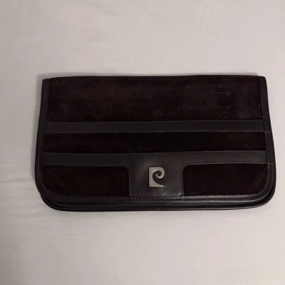 Коричневый кожаный винтажный клатч Pierre Cardin New York - Изображение 1 из 4