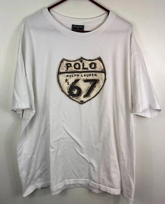Camiseta Polo Sport Ralph Lauren Route 67 Street Sign Adulto XL Hecha en EE. UU. De Colección Foto 1 de 4