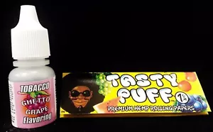 Tasty Puff Ghetto bottiglia gocce d'uva 0,25 once e 1 confezione da 1 1/4 carta rotante - Foto 1 di 1