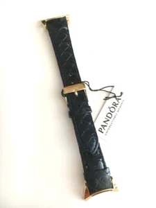 Pandora Imagine Watch Navy Blue Leather Band + IPG (Gold) Stainless Steel Buckle - Picture 1 of 1