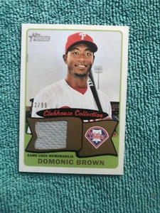 2014 Topps Heritage Clubhouse Collection Relic #CCRDB Domonic Brown Jersey 92/99 - Picture 1 of 3