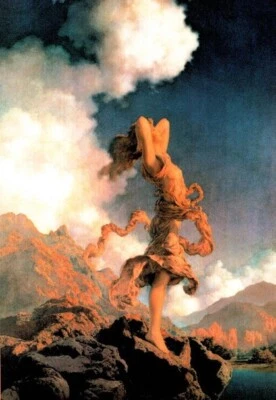 Maxfield Parrish Ecstasy Realism Romantic Artwork Woman Portrait - Wall Decor - Image 1 of 4