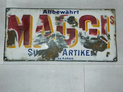 Plaque Émaillée Maggi Original ! - Photo 1/4