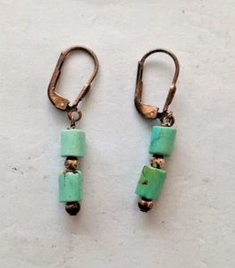 Sterling Silver 925 With Turquoise Drop Earrings - Bild 1 von 2