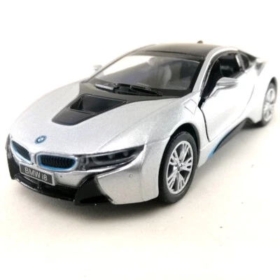 Coche deportivo híbrido enchufable BMW i8 modelo fundido a presión Kinsmart 1:36 colección de juguetes Foto 1 de 4
