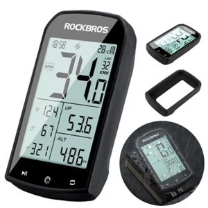 ROCKBROS Bike Computer Waterproof Wireless Bluetooth ANT+ Odometer Speedometer - Picture 1 of 18