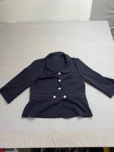 Courtenay Womens Suit Jacket Long Sleeve Black 5 Button Collared Size 12 - Picture 1 of 7