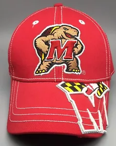 Maryland Terrapins Mütze Kappe Riemen hinten rot College Maskottchen Herren - Bild 1 von 8