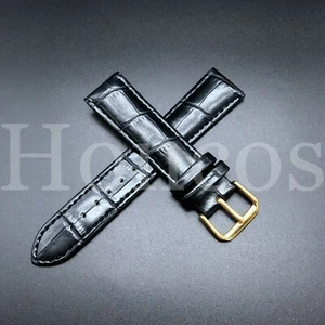 LEATHER WATCH BAND STRAP FITS FOR ROLEX CELLINI DATEJUST WATCH 20/18MM BLACK G - Picture 1 of 4