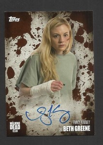 TOPPS LTD EDITION THE WALKING DEAD SEASON 5 AUTOGRAPH CARD EMILY KINNEY BETH