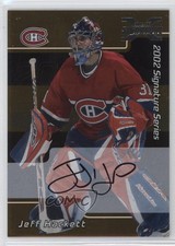 2002-03 ITG Be A Player Signature Series 2001-02 Buybacks Gold Jeff Hackett Auto