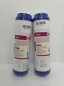 2 Pack 10x2.5" Granular Activated Carbon Water Filter GAC Sediment Cartridge - Picture 1 of 6