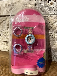 2001 Barbie Flower Analog Wrist Watch  NEW - Picture 1 of 7