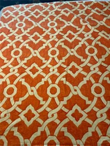 Waverly Fabric Artistic Twist - Orange - BTY - Picture 1 of 3