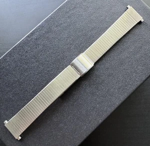 Vintage Bulova Stainless Steel Watch Metal Band Bracelet 15 .5 & 20 mm NOS BU-4 - Picture 1 of 10