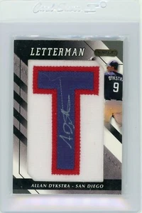 2008 Razor ALLAN DYKSTRA Letterman Patch Autograph /20 Letter "T" - Picture 1 of 3