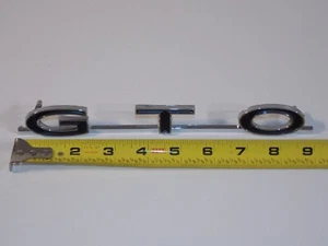 Vtg 64 65 66 67 Pontiac GTO Car Vehicle Quarter Panel Emblem Badge Script - Picture 1 of 12