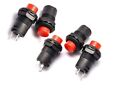 12mm Red Mini Push Button Switch On-Off Latching 3A 125VAC 0.3A / 12 VDC