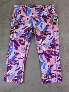 Avia Women's Colorful Floral Fashion Capri 3XL (22) Comfort Stretch NWT - Picture 1 of 13