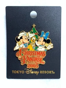 Tokyo Disney Resort Disneyland Pin Christmas 2005 Mickey Pluto TDL From Japan - Picture 1 of 2