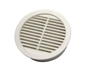 Master Flow 4 pulgadas Mini persiana de pared circular de resina Soffit Vent en blanco (paquete de 12) - Imagen 1 de 4