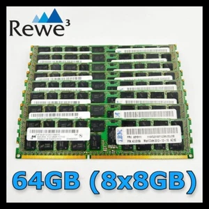 Lot 64GB 8x8GB PC3-12800R Micron RAM Inscrit Etc (Non Pour PC ) - Photo 1/1