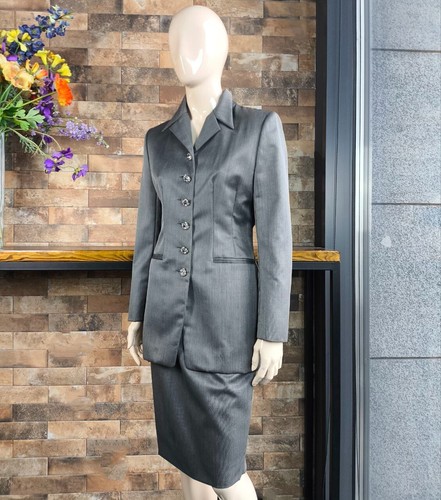 Christian Dior Boutique tuta donna gonna vintage seta+lana 40 FR