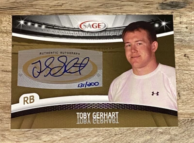 Toby Gerhart 2010 Sage Rookie Auto /200 Stanford Vikings #A-19 - Image 1 of 2
