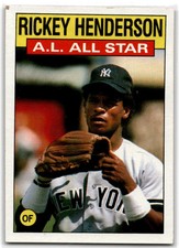 1986 Topps Rickey Henderson New York Yankees #716