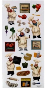 Baking Cooking Chef Garlic Pizza Bread Scrapbook Craft Clear Stickers 5x12” - Picture 1 of 1
