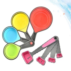 Silicone Telescopic Measuring Cups and Measuring Spoons with - Bild 1 von 12
