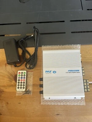 Pyle 4-Ch Bluetooth Marine Amplifier 400W Audio Amp System Weather Resistant - Image 1 of 4