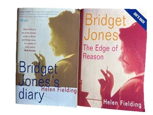Bridget Jones 2 Book Vtg. Bundle Helen Fielding Diary & Edge Of Reason 1996/1999 - Foto 1 di 3