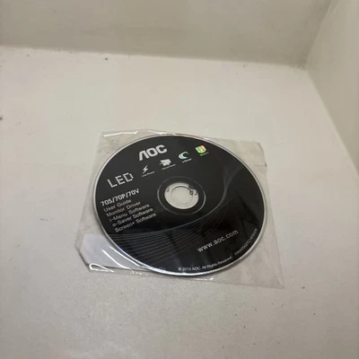 AOC 70S / 70P / 70V Monitor Driver & Software CD Disc • User Guide • OEM - Image 1 of 2