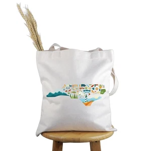 North Carolina Gift North Carolina Tote Bag North Carolina Tourist Travel Bag... - Foto 1 di 7