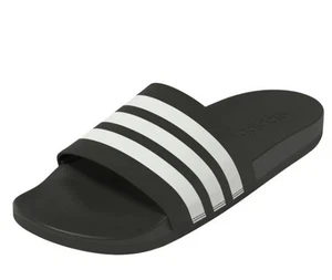 Sandalia Adidas Adilette Talla Hombre 11/Mujer 12 Confort Slide, Negra/Blanca, Grado A - Imagen 1 de 5