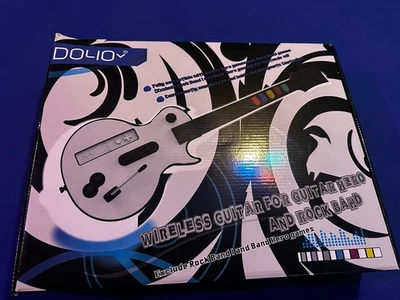 Chitarra Wireless per Wii Guitar Hero & Rock Band Giochi Esclusa Rock Band 1 ~Blk - Immagine 1 di 3