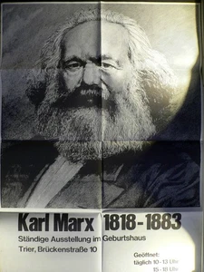 Karl Marx Ausstellung 1818-1883 - Veranstaltungsposter A1 84x60cm gefaltet - Picture 1 of 1