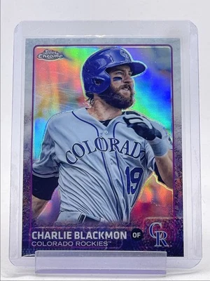 CHARLIE BLACKMON 2015 TOPPS CHROME BASEBALL REFRACTOR ROCKIES Q3152 - Image 1 of 2