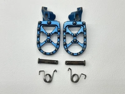 Juego de estriberas Kawasaki KX250F FLO 2017 reposapiés izquierdo derecho azul moto 250F Foto 1 de 4